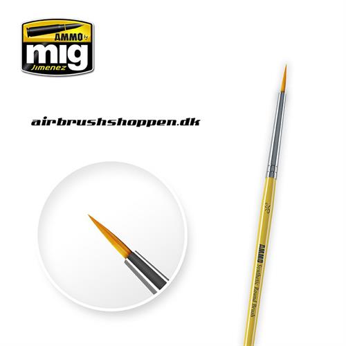 A.MIG 8611 Syntetisk pensel 3/0 fine point